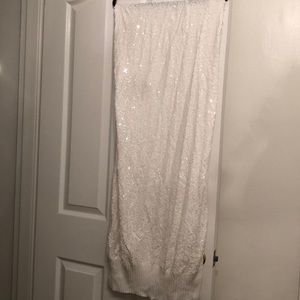 White sequin shawl
